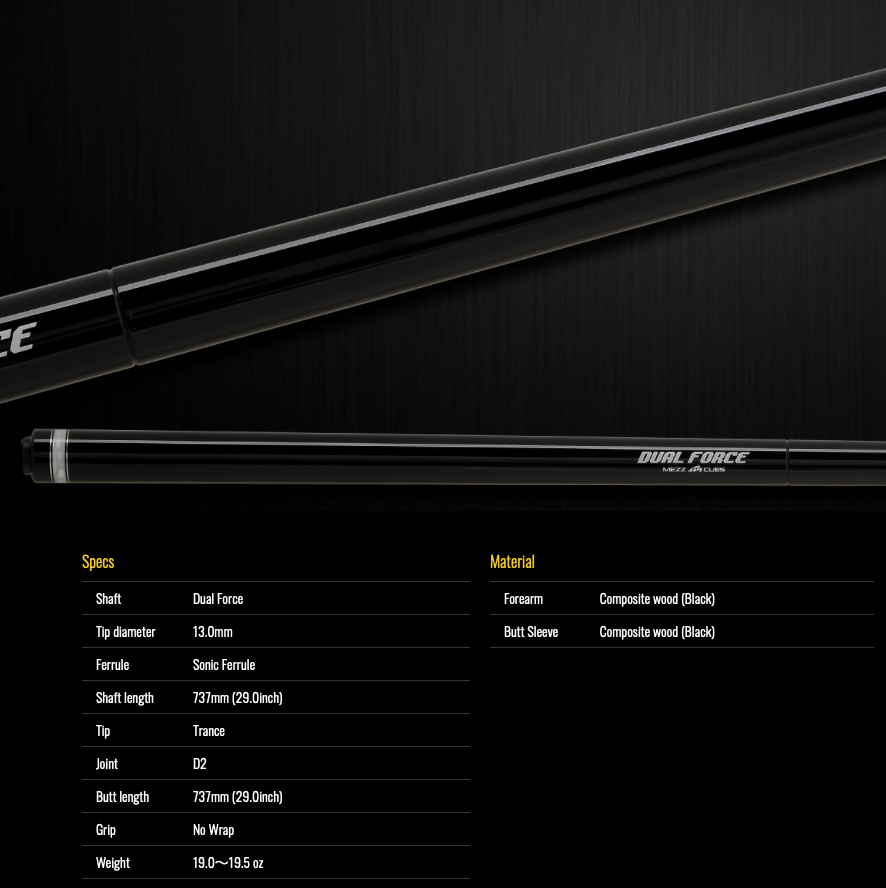 【Mezz Cue】DFW-K (Dual Force)