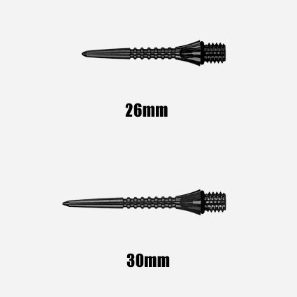 【TARGET】 TITANIUM POINT GROOVED Black 26mm/30mm - Mydarts