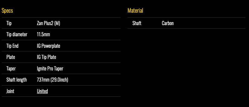 【Mezz Shaft】Ignite 11.5 (UNITED) 29"