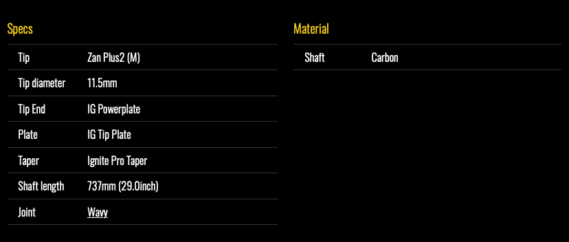 【Mezz Shaft】Ignite 11.5 (WAVY) 29"