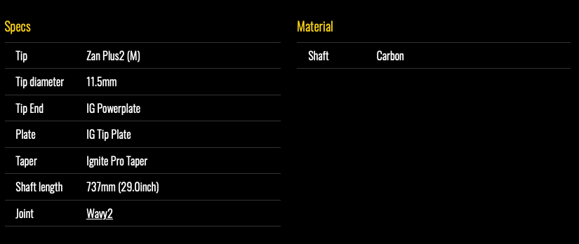 【Mezz Shaft】Ignite 11.5 (WAVY 2) 29"