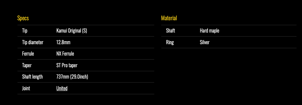 【Mezz Shaft】Hard Maple (UNITED) 29" SWS