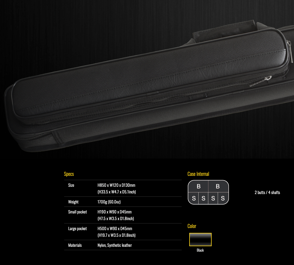 【Mezz Cue Case】NMZ-24K (2butts x 4shafts)