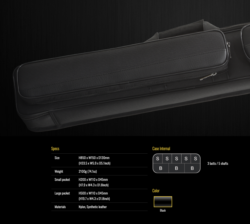 【Mezz Cue Case】NMZ-35K (3butts x 5shafts)