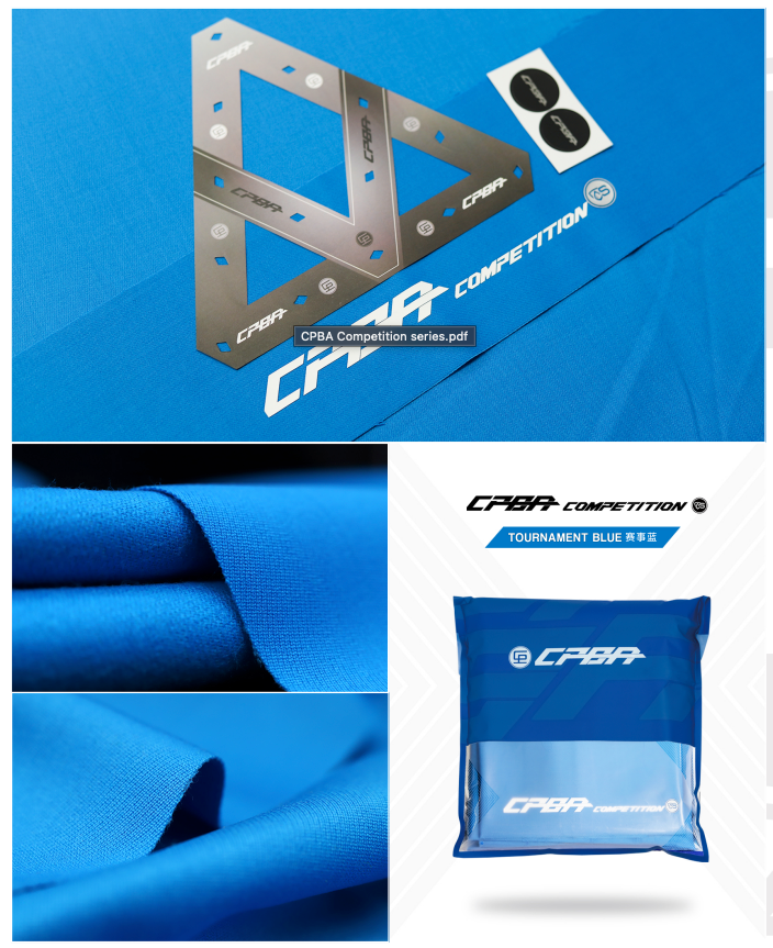 Billiard/Pool Table Cloth【CPBA】Competition - Tournament Blue