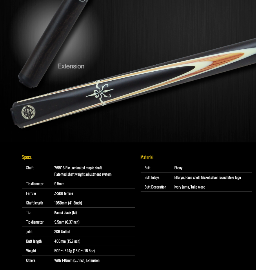 ★MEZZ CUES★EC7-SSw★リミテッドカラー★ ☆ CUE MEZZ EC7 series ☆