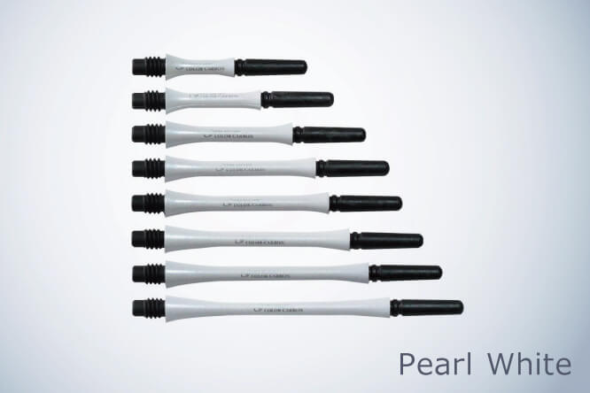 【Cosmo Darts】Fit Shaft CARBON - SLIM Pearl White (Spinning/Locked)